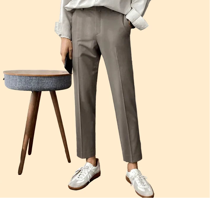 Tailored Slim-Fit Casual Pants
