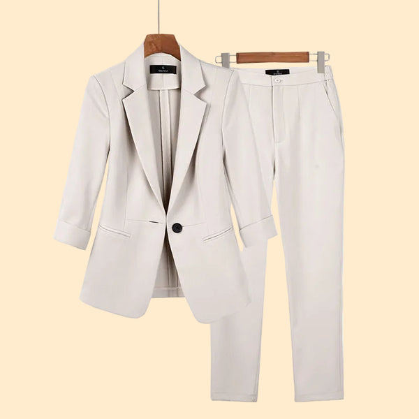 Chique Elegante Dames Blazer Set met Pantalon