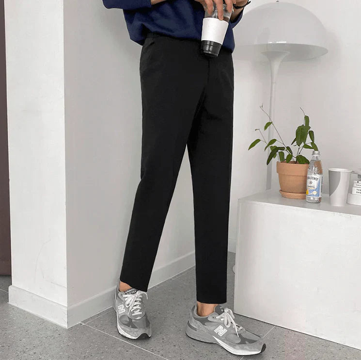 Tailored Slim-Fit Casual Pants