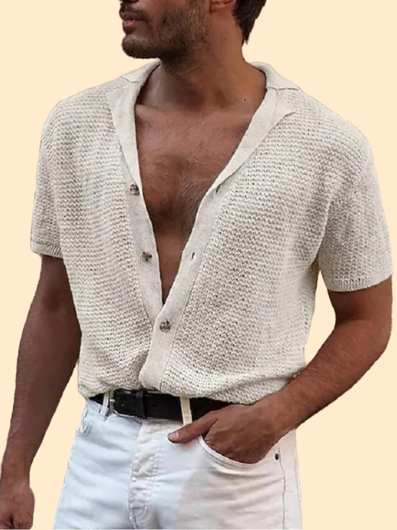 Casual Knitted Buttoned Shirt 