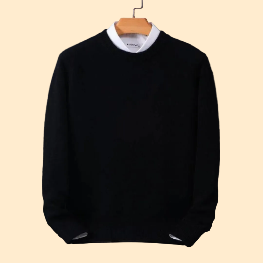 Heren knit sweater met tijdloze ronde hals