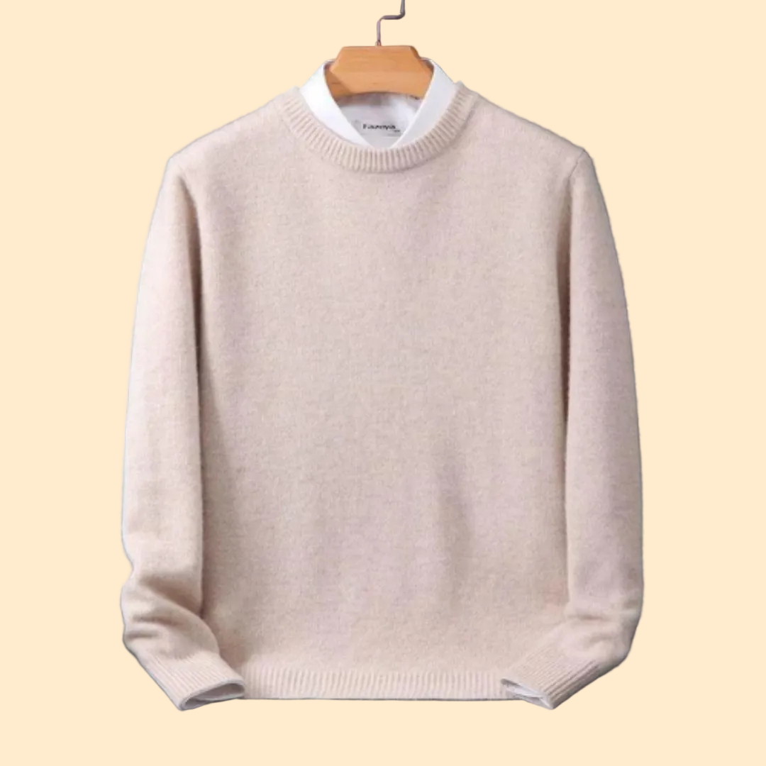 Heren knit sweater met tijdloze ronde hals