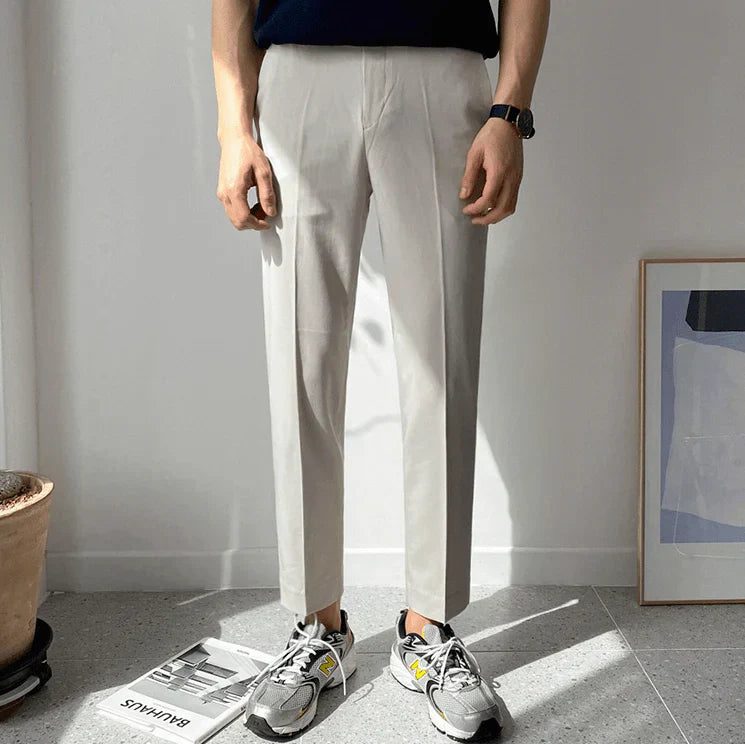 Tailored Slim-Fit Casual Pants