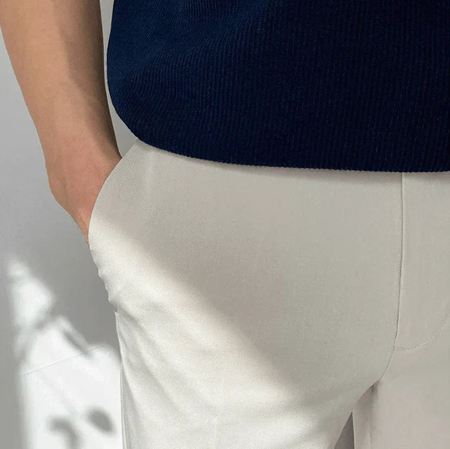 Tailored Slim-Fit Casual Pants