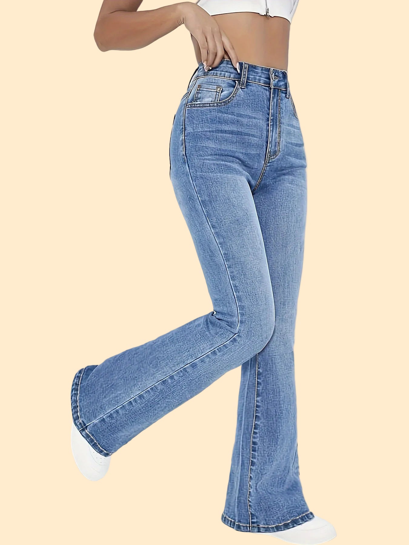 Flared Jeans met Hoge Taille