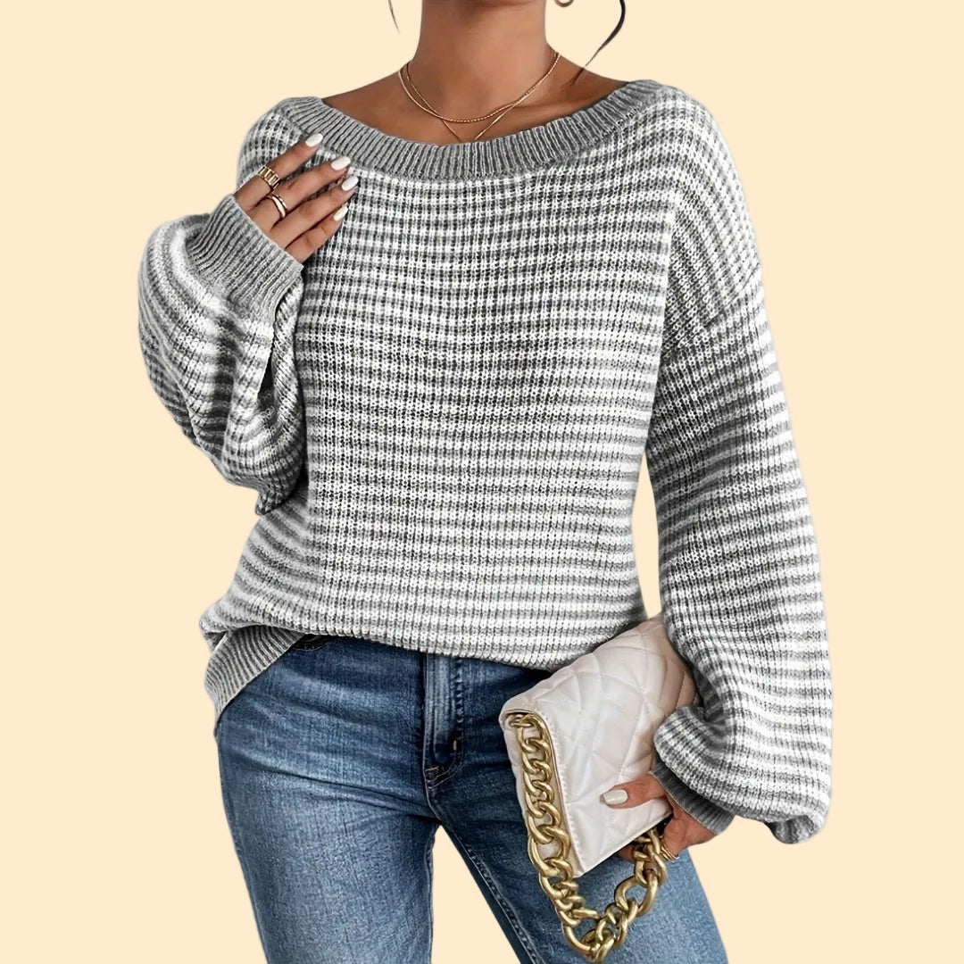 Oversized Dames Trui met Strepen