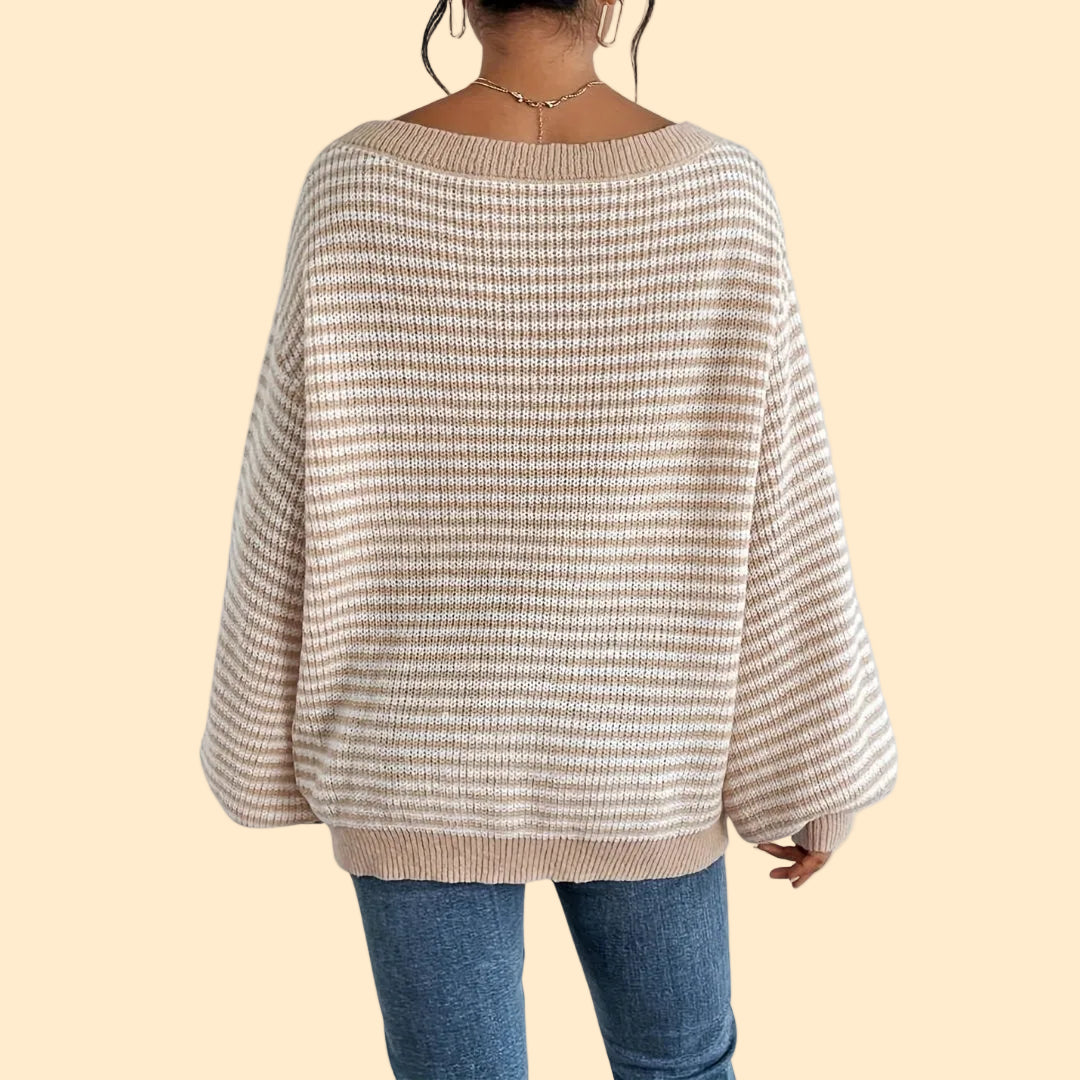 Oversized Dames Trui met Strepen