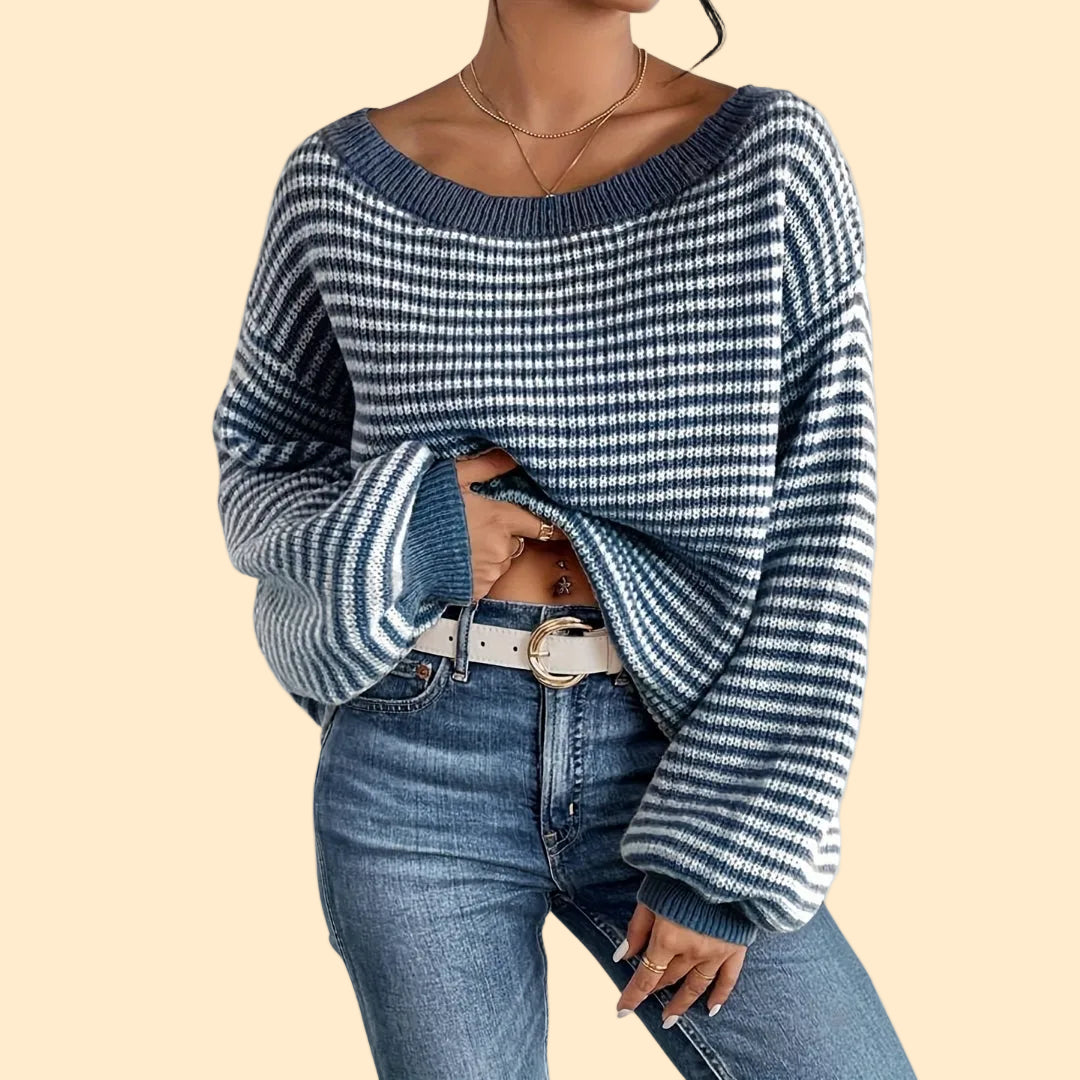 Oversized Dames Trui met Strepen