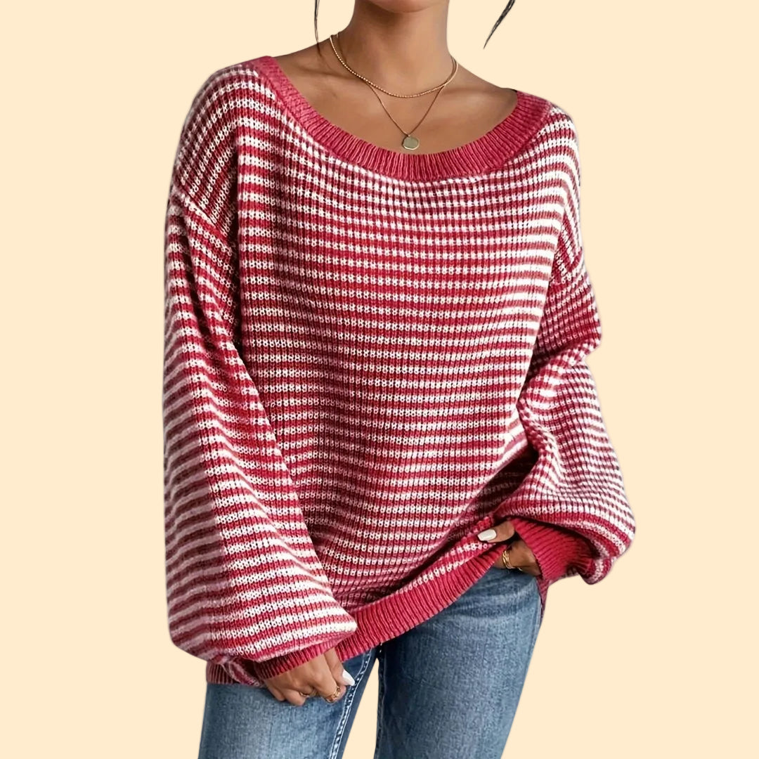 Oversized Dames Trui met Strepen
