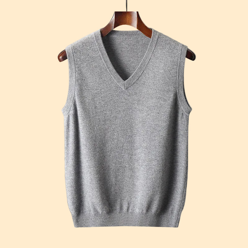 Heren Spencer Wol met V-hals