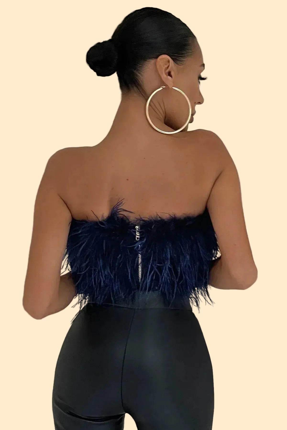 Feather Crop Top