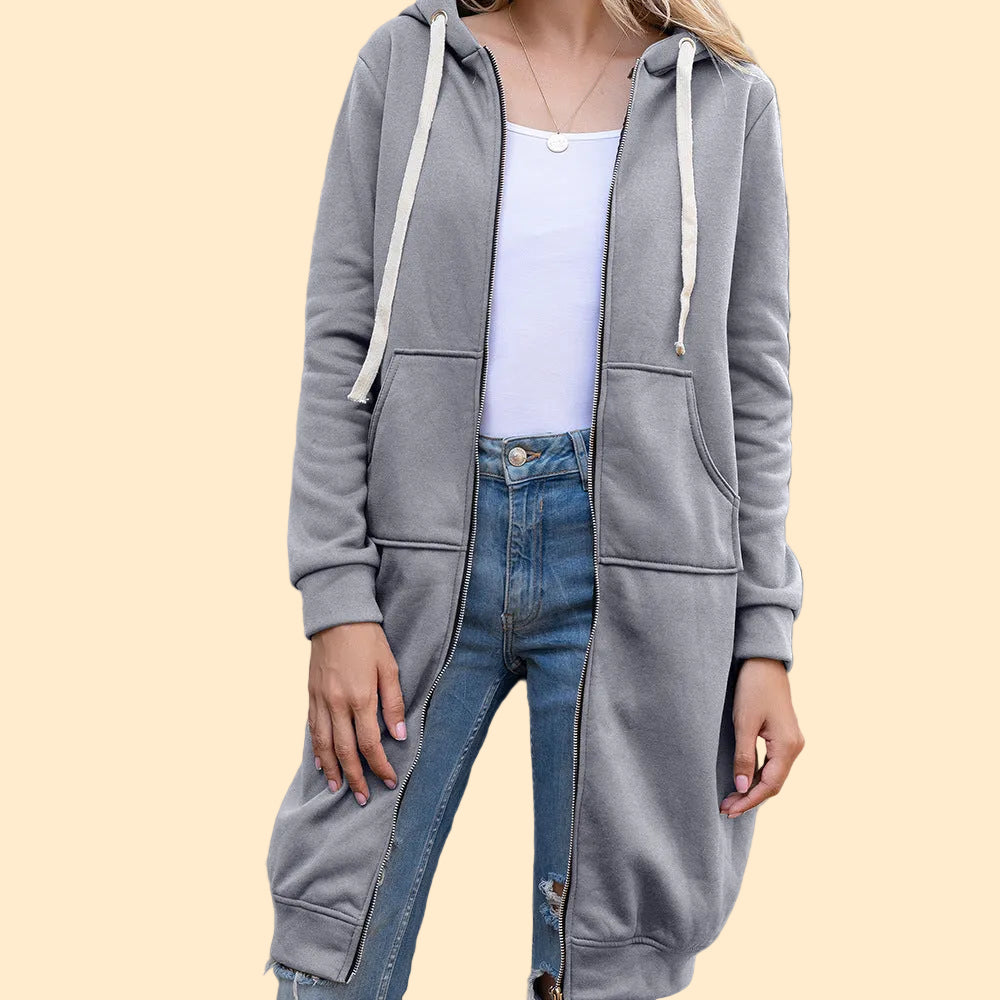 Oversized Women’s Hoodie Dress with Zipper
