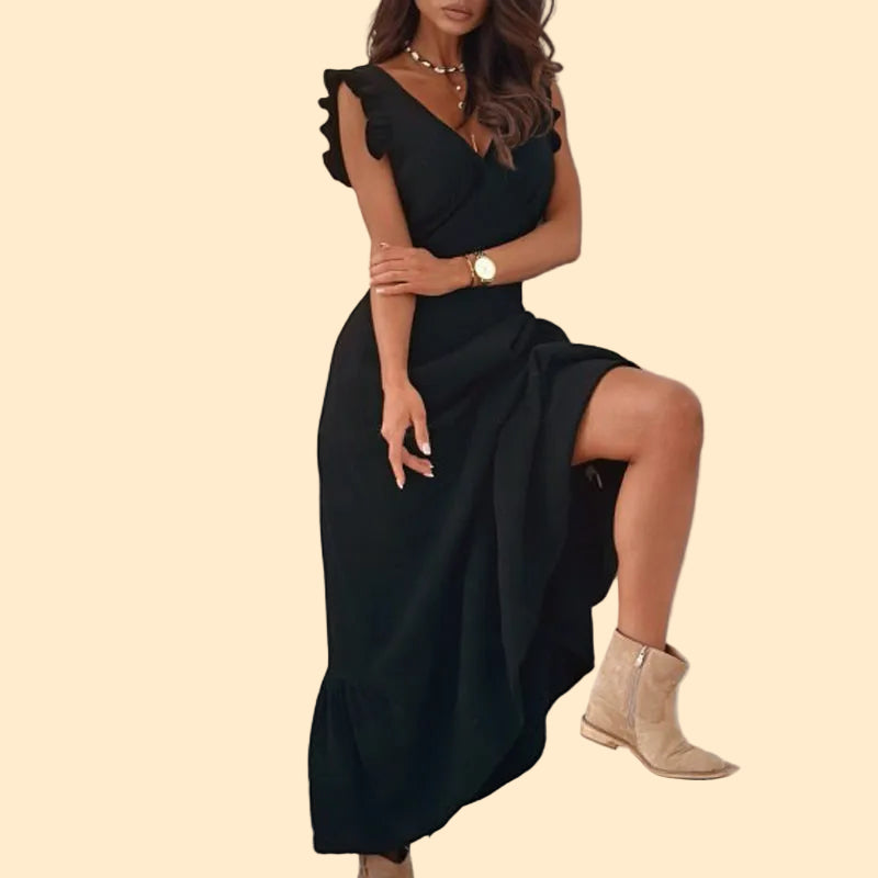 Elegante Maxi Jurk met Ruches