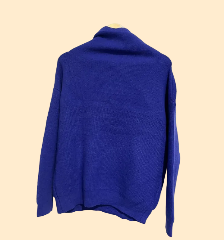Knitted Oversized Hoodie with Hood