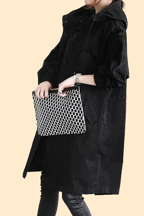 **Elegant Women's Waterproof Rain Jacket with Hood**