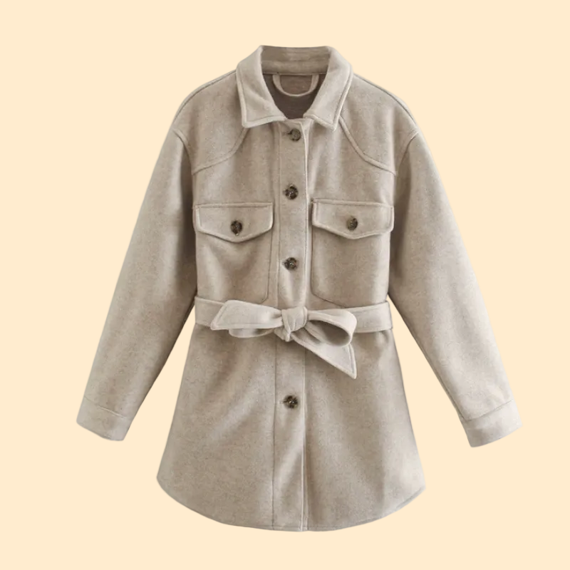 **Elegant Women's Warm Button-Up Coat**