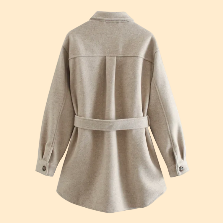 **Elegant Women's Warm Button-Up Coat**