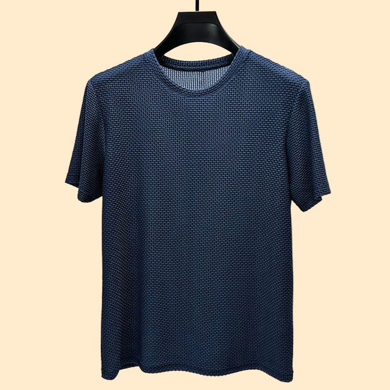 Sculpted Weave Crew Neck Tee