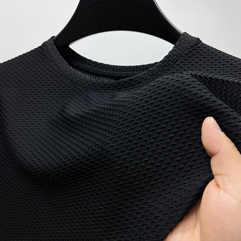 Sculpted Weave Crew Neck Tee