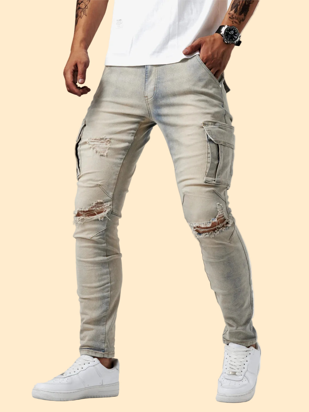Heren Cargo Jeans - Streetstyle en comfort in één