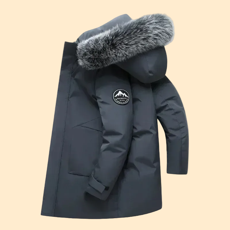 Lange Unisex Parka met Bontkraag