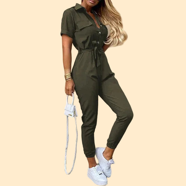Utility Jumpsuit met Tailleceintuur