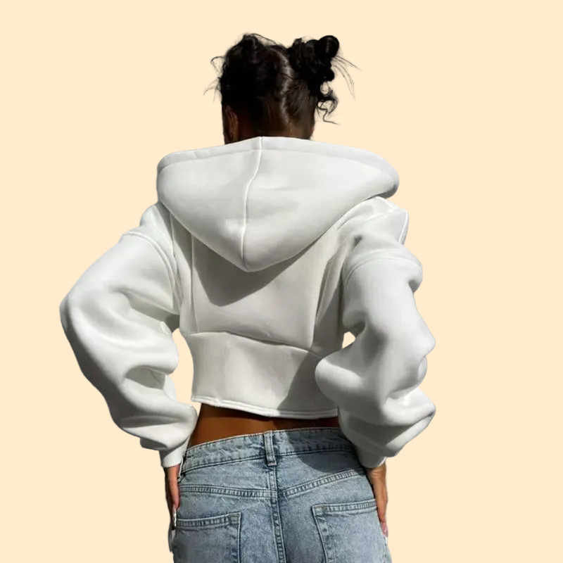 Trendy Cropped Corset Hoodie