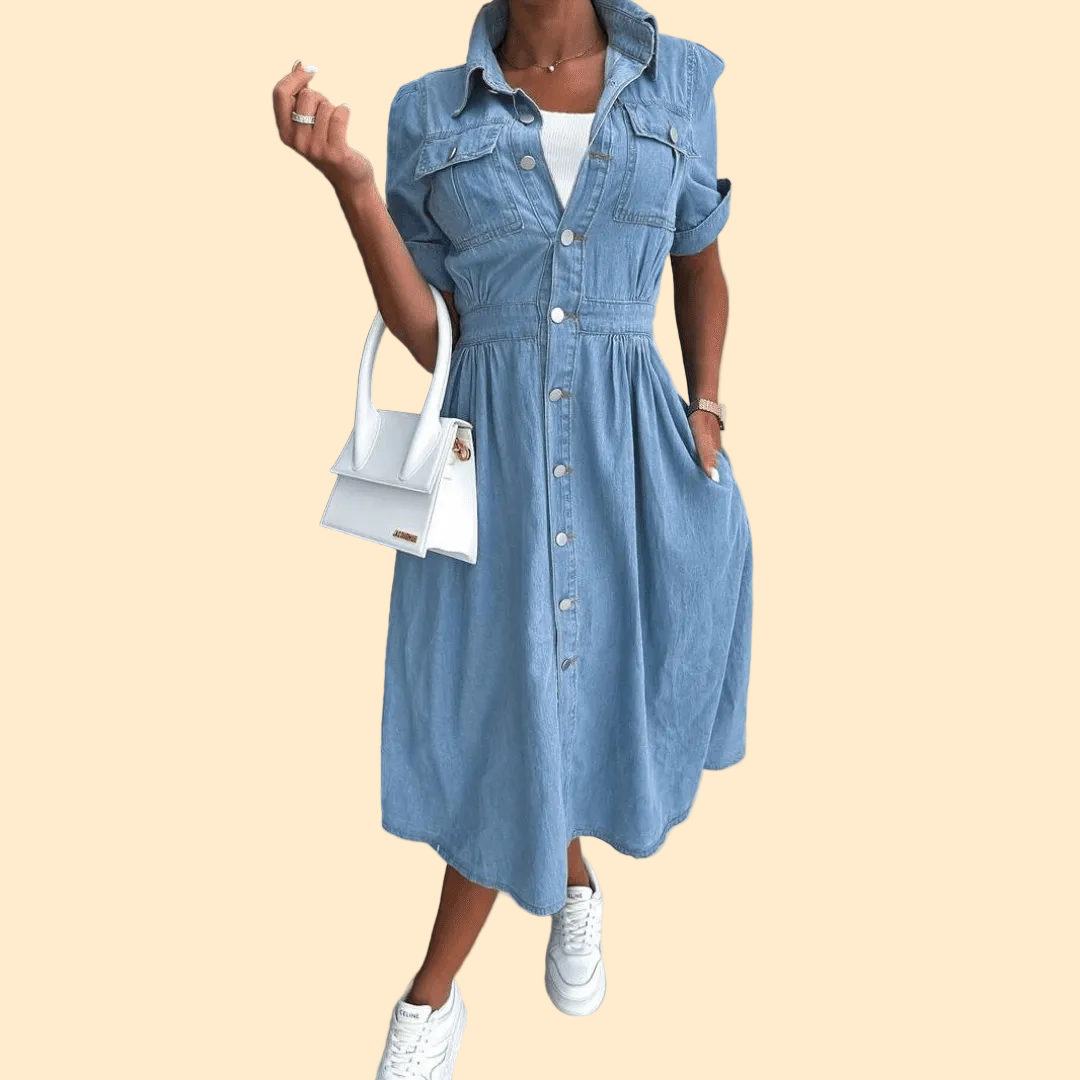 Duurzame Denim Jurk met Tijdloze Pasvorm