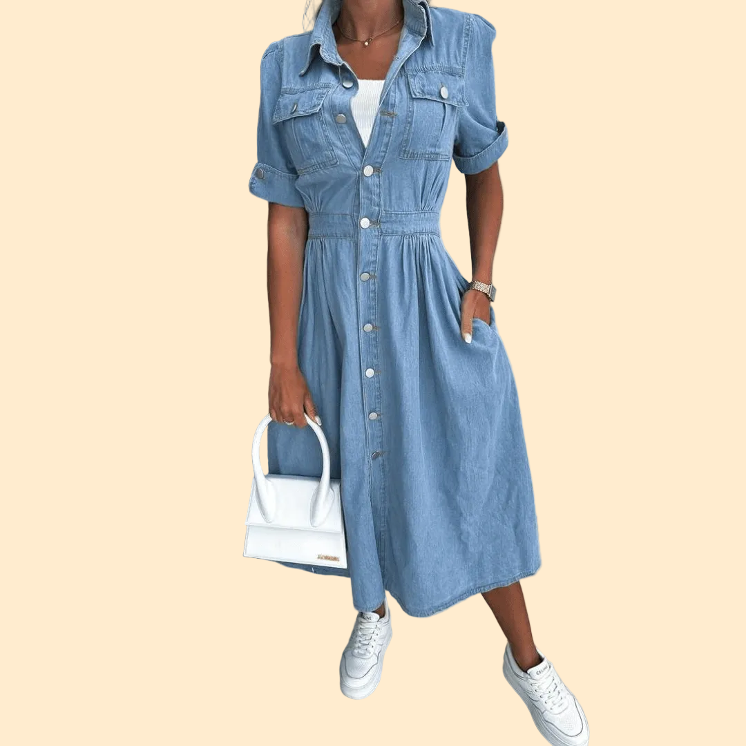 Duurzame Denim Jurk met Tijdloze Pasvorm