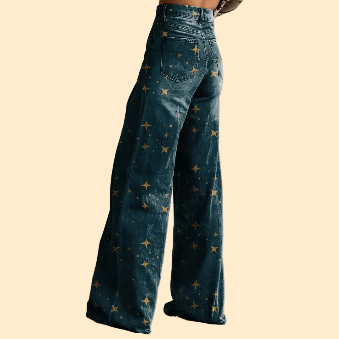 Boho Vintage Flared Jeans 